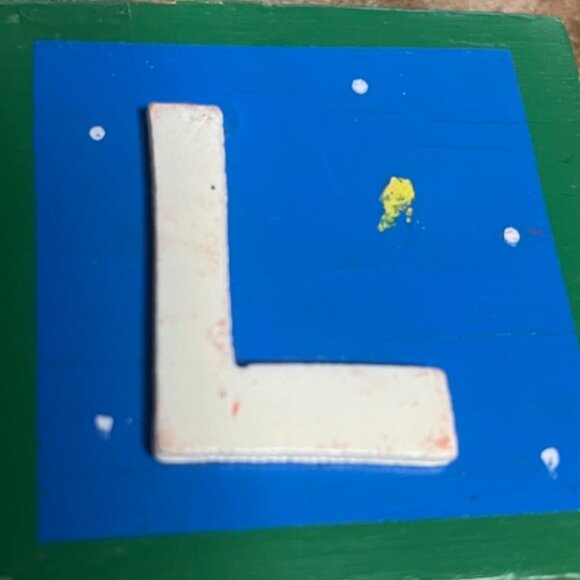 VTG 7 Piece Wooden Christmas JOY NOEL Blocks Picture Frames Table Decor 2.5" - Picture 13 of 14